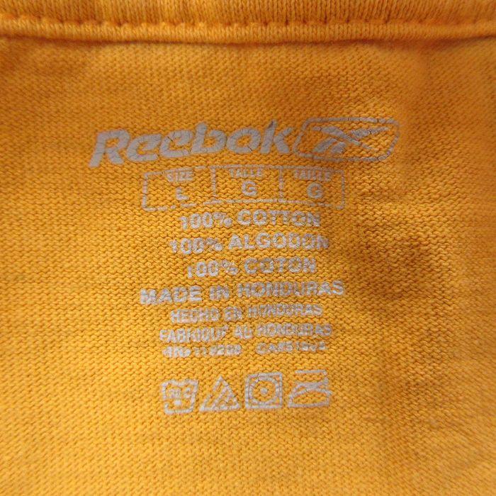 XL/古着 リーボック REEBOK 半袖 Tシャツ メンズ NFL ピッツバーグスティーラーズ 大きいサイズ コットン クルーネック 濃黄 イエロー アメ｜furugiyarushout｜04