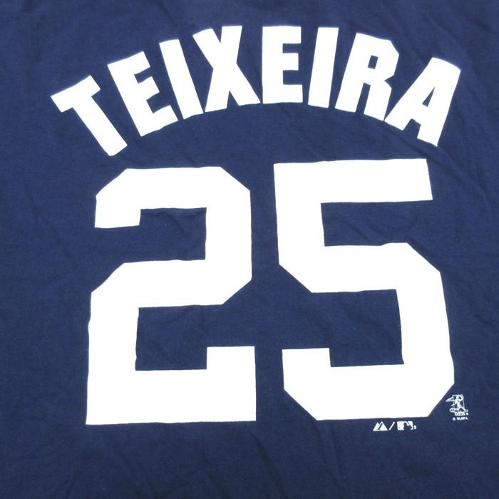 XL/古着 マジェスティック 半袖 Tシャツ メンズ MLB ニューヨークヤンキース マークテシェイラ 25 大きいサイズ コットン クルーネック 濃｜furugiyarushout｜04