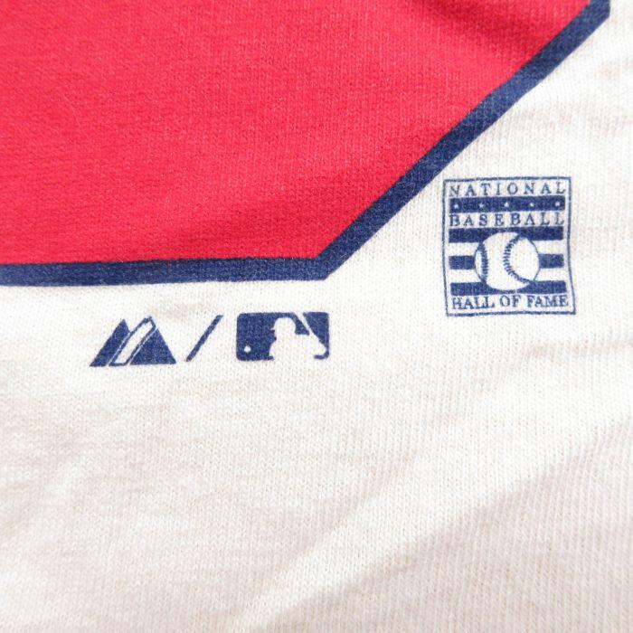 L/古着 マジェスティック 半袖 Tシャツ メンズ MLB クリーブランドインディアンズ ルーブードロー 5 コットン クルーネック 薄ベージュ カ｜furugiyarushout｜05