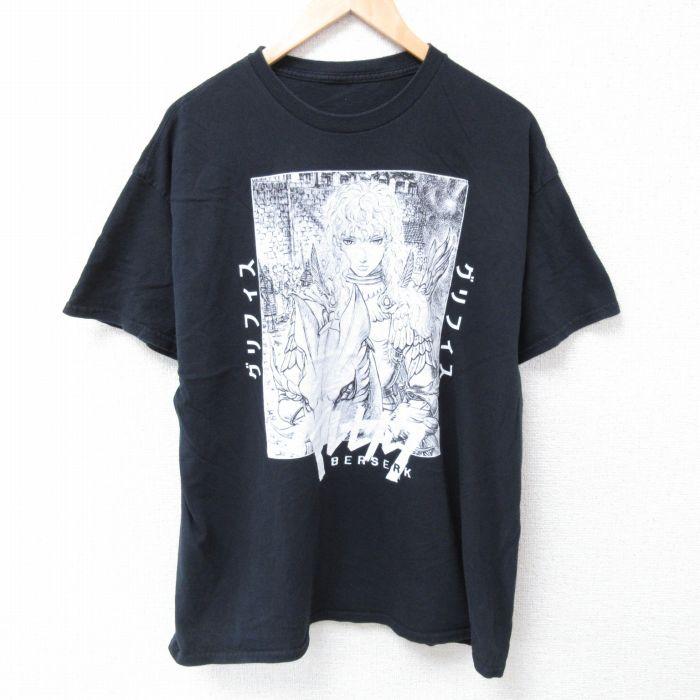ベルセルク 新生・鷹の団 グリフィス Tシャツ XL 黒 ブラック 激レア】ベルセルク 新生・鷹の団 グリフィス Tシャツ XL 黒 ブラック