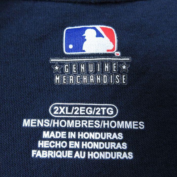 XL/古着 半袖 Tシャツ メンズ MLB ワシントンナショナルズ 大きいサイズ コットン クルーネック 紺 ネイビー メジャーリーグ ベースボール｜furugiyarushout｜04