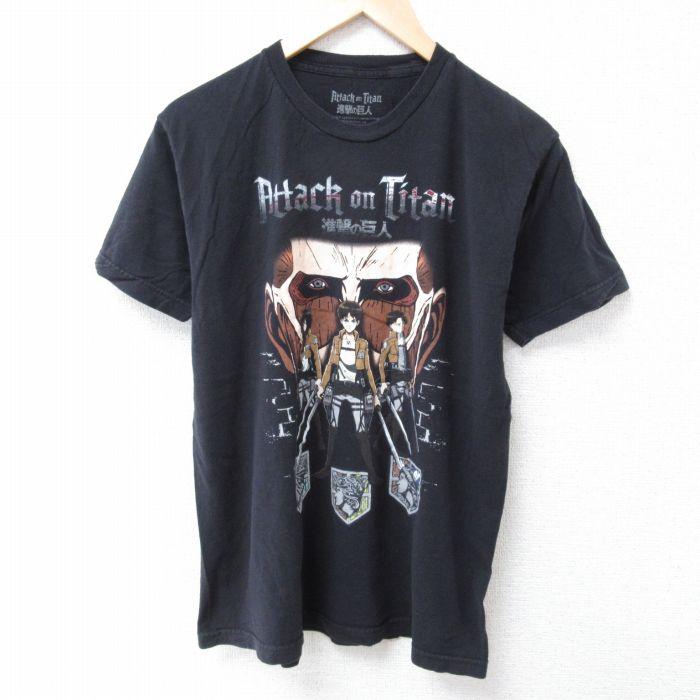 L/古着 リップルジャンクション 半袖 Tシャツ メンズ アニメ 進撃の 