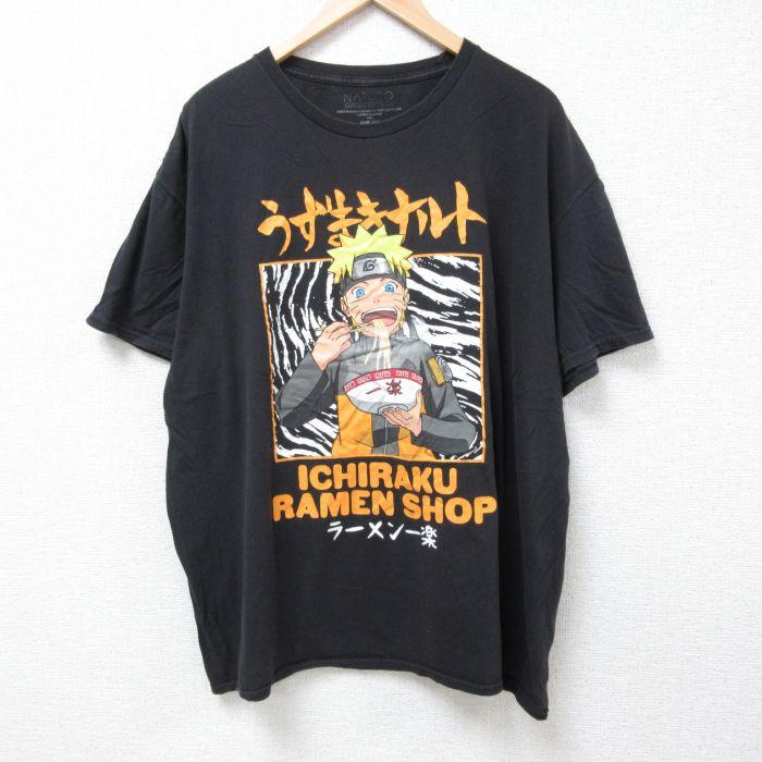 NARUTO XL/古着 半袖 Tシャツ メンズ アニメ ナルト疾風伝 大きい