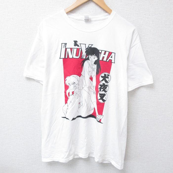 L/古着 フルーツオブザルーム 半袖 Tシャツ メンズ アニメ 犬夜叉 日暮 