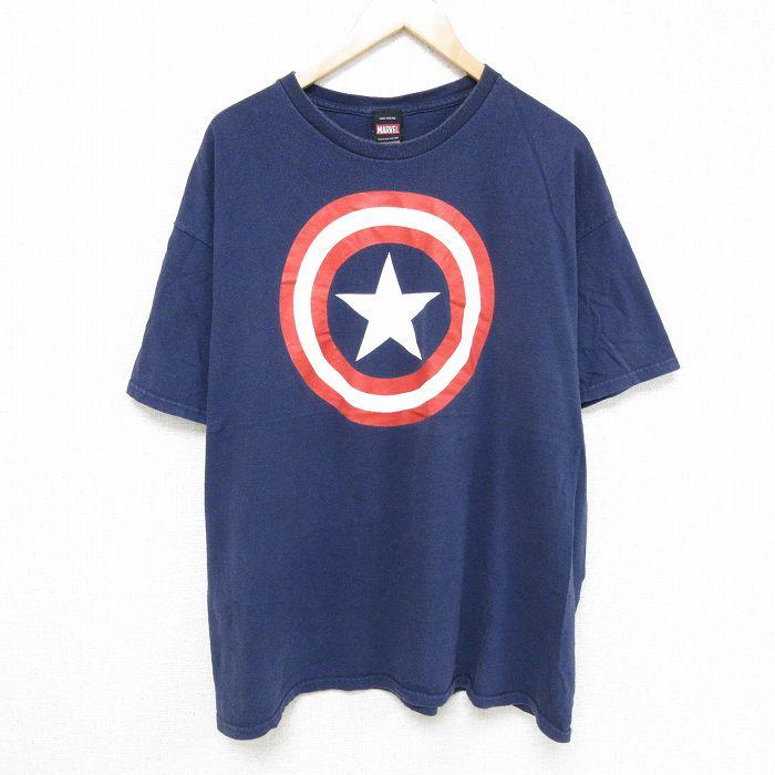 50%OFF】XL/古着 半袖 Tシャツ メンズ マーベル キャプテンアメリカ 