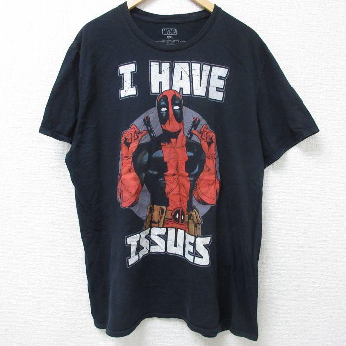 XL/古着 半袖 Tシャツ メンズ マーベル デッドプール 大きいサイズ