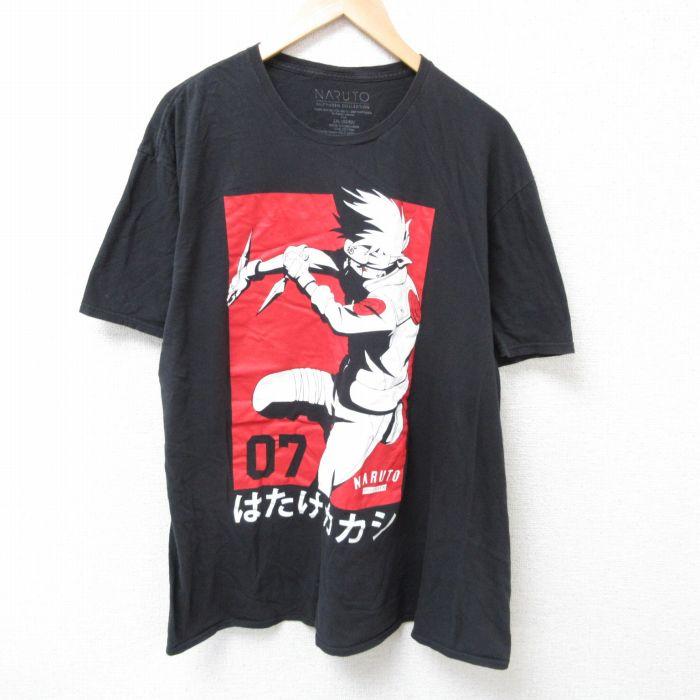 古着 00s ナルト 半袖 シャツ アニメ 漫画 木の葉 ブラック 黒 ⑤ 公式 ナルト NARUTO アニメtシャツ ブラック L | 古着屋DIGDIG