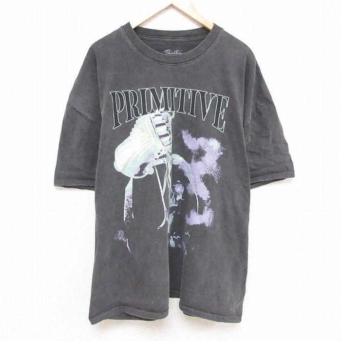 XL/古着 半袖 Tシャツ メンズ 死神 大きいサイズ コットン クルー 