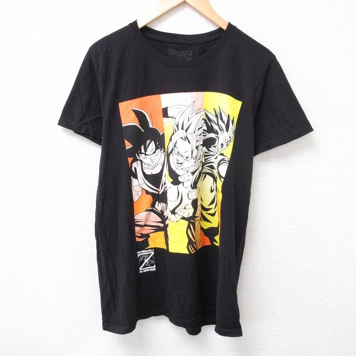 L/古着 半袖 Tシャツ メンズ アニメ ドラゴンボールZ スーパーサイヤ人 