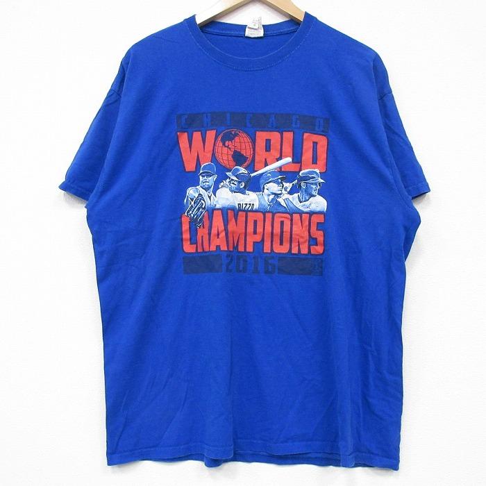 MLB XL/古着 フルーツオブザルーム 半袖 Tシャツ メンズ シカゴカブス