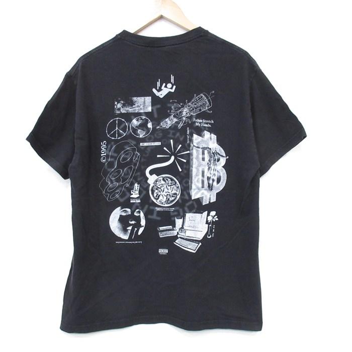 ゴン黒 半袖Tシャツ ずっと寝ていたい L/古着 半袖 Tシャツ メンズ パソコン コットン クルーネック 黒