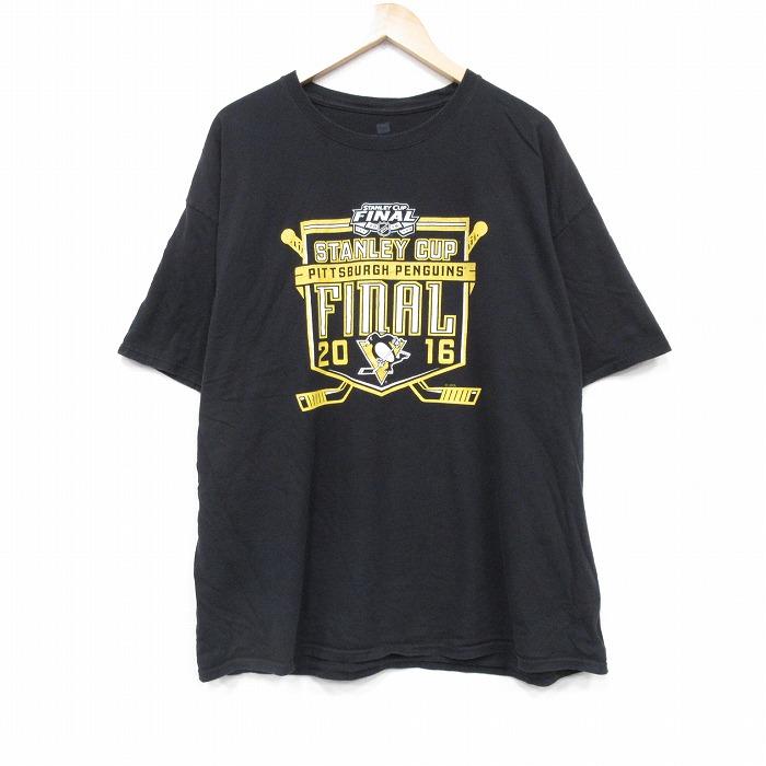 XL/古着 半袖 Tシャツ メンズ NHL ピッツバーグペンギンズ 大きい