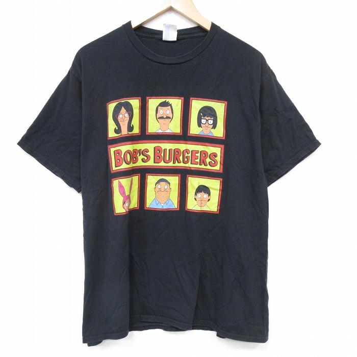 XL/古着 半袖 Tシャツ メンズ アニメ ボブズバーガー コットン クルー