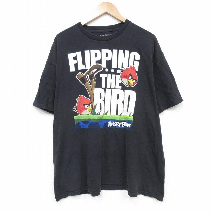 XL/古着 半袖 Tシャツ メンズ ゲーム アングリーバード 大きいサイズ