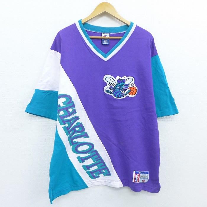 XL/古着 半袖 ビンテージ Tシャツ 90s チャンピオン champion NBA シャーロットホーネッツ マルチカラー 大きいサイズ コットン Vネック 紫他 パープル バスケッ :tsb20043899:古着屋RUSHOUT - 通販 - Yahoo!ショッピング XL/古着 半袖 ビンテージ Tシャツ 90s チャンピオン champion NBA シャーロットホーネッツ マルチカラー 大きいサイズ コットン Vネック 紫他 パープル バスケッ :tsb20043899:古着屋RUSHOUT - 通販 - Yahoo!ショッピング