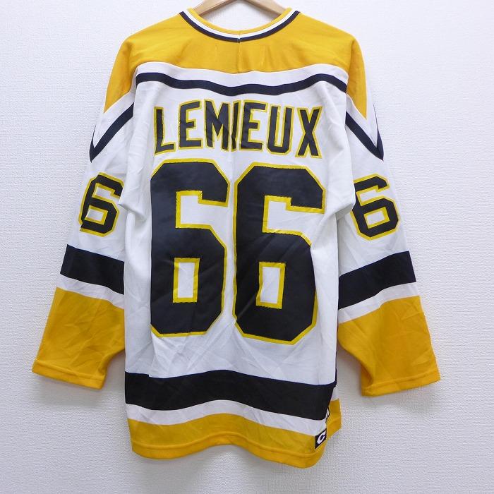 XL/古着 長袖 ビンテージ Tシャツ アイスホッケー ジャージ 90s NHL 