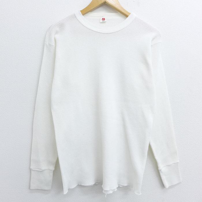 Hanes L/古着 長袖 ビンテージ サーマル Tシャツ 90s ヘインズ 無地 