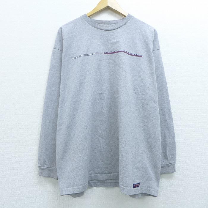 Xl 古着 長袖 ビンテージ Tシャツ 90s ジャンスポーツ バッファロー 大学 コットン クルーネック グレー 霜降り jul15 中古 メンズ Tsb 古着屋rushout 通販 Yahoo ショッピング