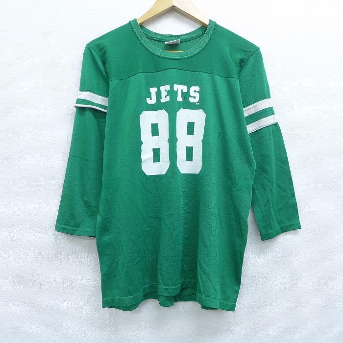 M/古着 7分袖 ビンテージ フットボール Tシャツ 80s ローリングス NFL 