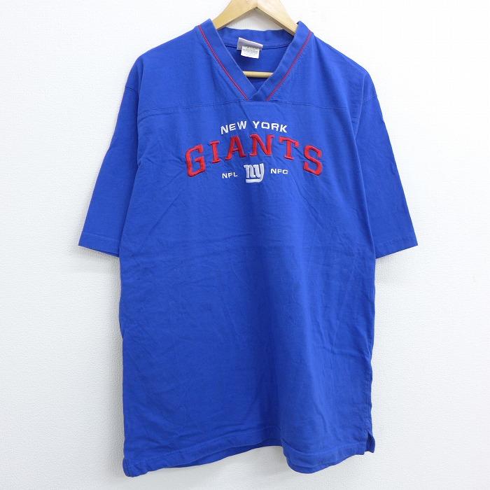 XL/古着 半袖 フットボール Tシャツ NFL ニューヨークジャイアンツ 