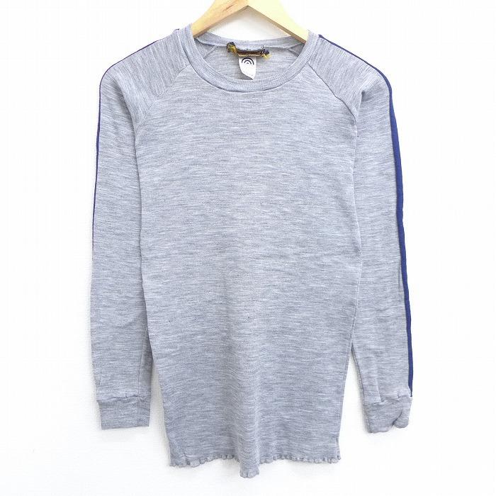 XS/古着 長袖 Tシャツ 90s エディーバウアー 無地 ラグラン クルー 