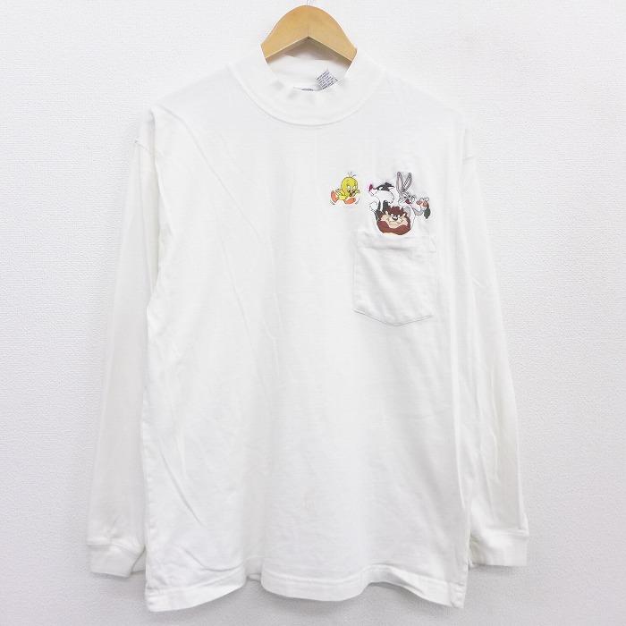 L/古着 長袖 ビンテージ Tシャツ 90s ルーニーテューンズ LOONEY TUNES