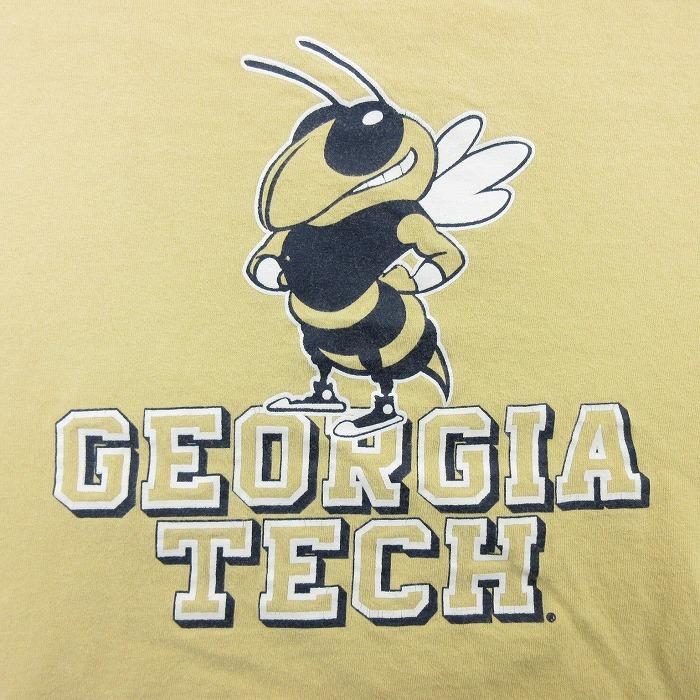 M 古着 長袖 Tシャツ チャンピオン Champion ジョージア ハチ コットン クルーネック 黄 イエロー 21feb16 中古 メンズ Tsb 古着屋rushout 通販 Yahoo ショッピング