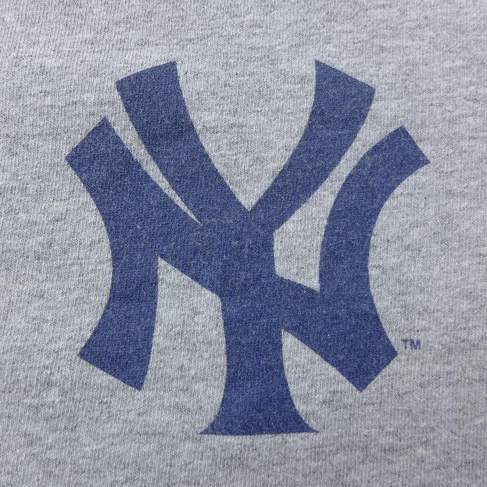 L 古着 7分袖 Tシャツ マジェスティック Mlb ニューヨークヤンキース デレクジーター 2 ラグラン クルーネック ツートンカラー グレー他 霜降り メジャーリーグ Tsb 古着屋rushout 通販 Yahoo ショッピング