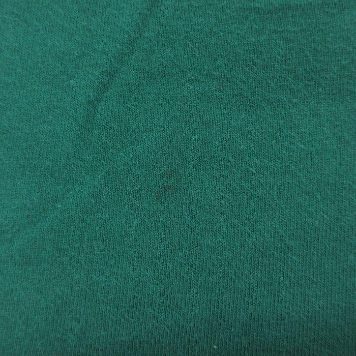 XL/古着 長袖 ビンテージ Tシャツ メンズ 90s ディズニー グーフィー 胸ポケット付き 大きいサイズ コットン クルーネック 濃緑 グリー｜furugiyarushout｜04