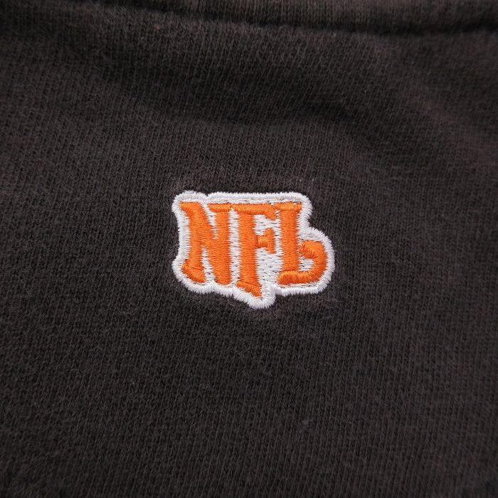 XL/古着 長袖 ビンテージ Tシャツ メンズ 00s NFL クリーブランドブラウンズ 刺繍 大きいサイズ ラグラン クルーネック 濃茶他 ブラウ｜furugiyarushout｜05