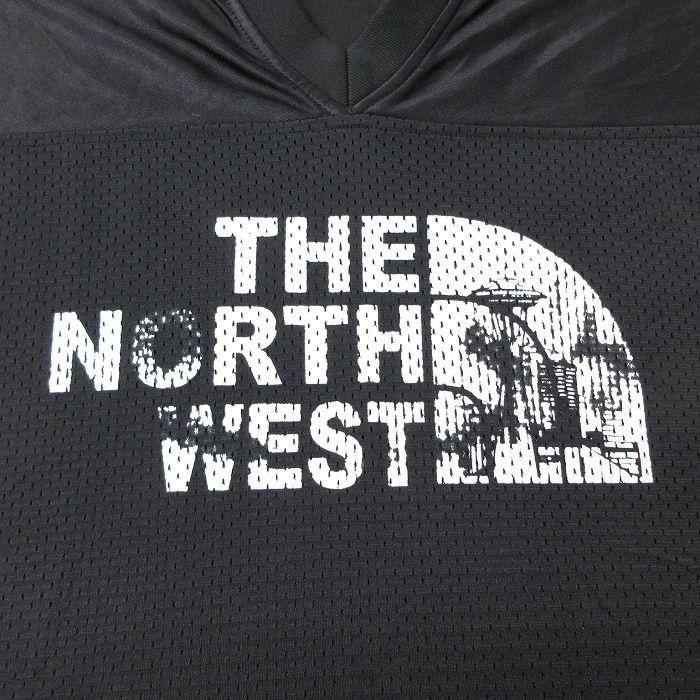 XL/古着 半袖 ビンテージ フットボール Tシャツ メンズ 00s THE NORTH WEST メッシュ地 Vネック 黒 ブラック ユニフォーム ゲームシャツ 24｜furugiyarushout｜02