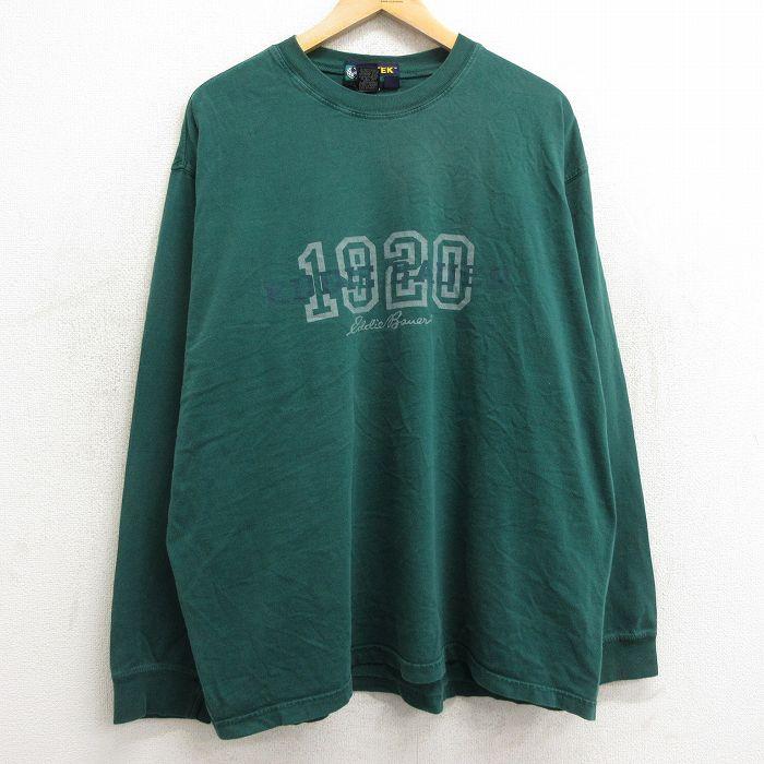 XL/古着 エディーバウアー 長袖 ビンテージ Tシャツ メンズ 00s 