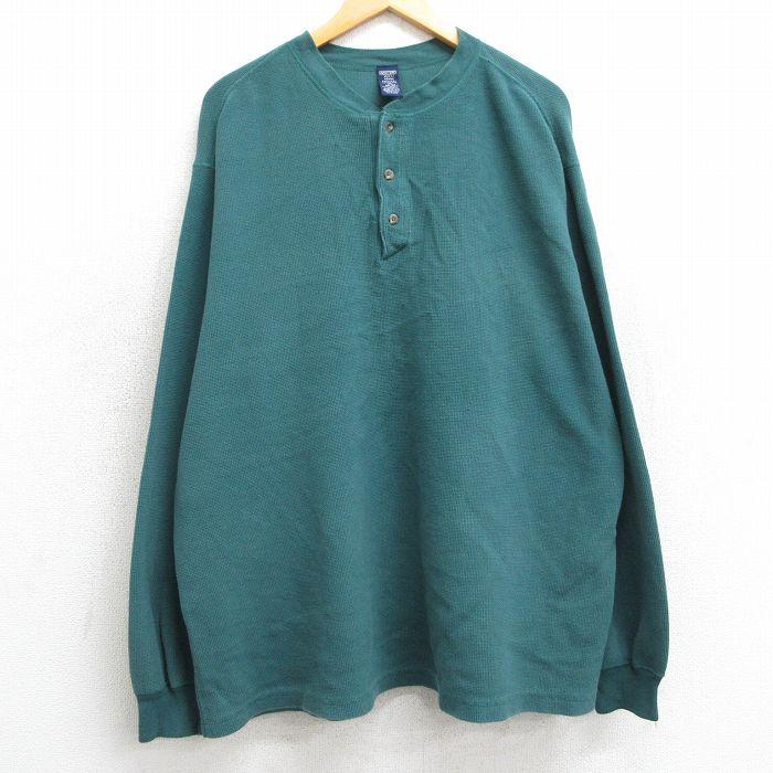 XL/古着 ランズエンド 長袖 ビンテージ サーマル Tシャツ メンズ 90s