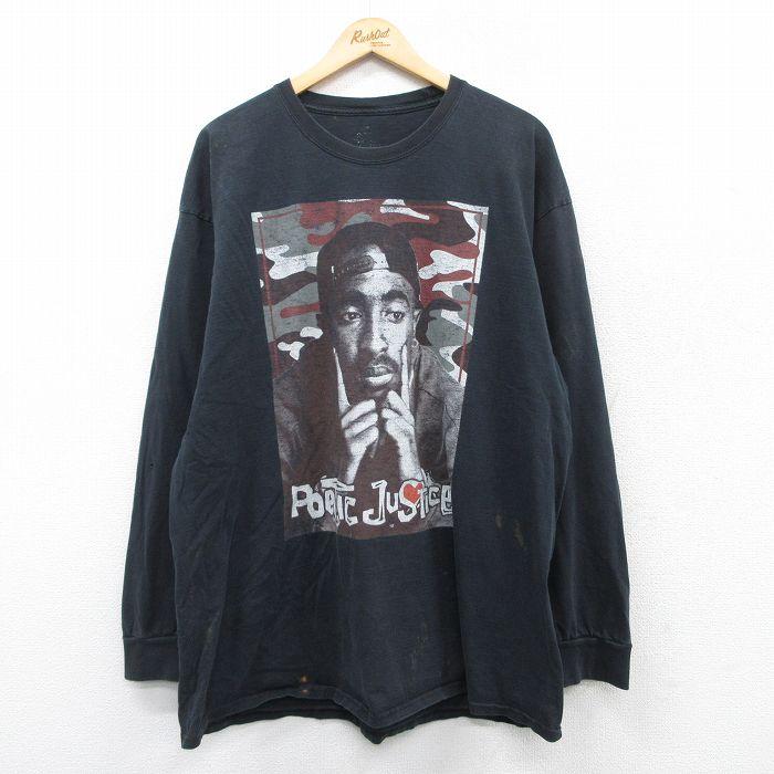 XL☆古着 長袖 Tシャツ メンズ 映画 ポエスティックジャスティス XL☆古着 長袖 Tシャツ メンズ 映画 ポエスティックジャスティス