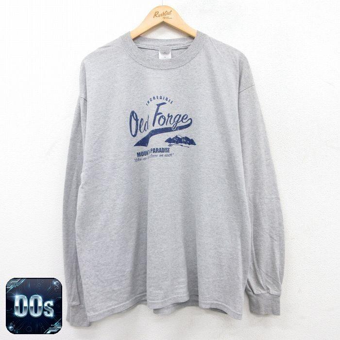 FORGE XL/古着 長袖 ビンテージ Tシャツ メンズ 00s Oed Forge 大きい