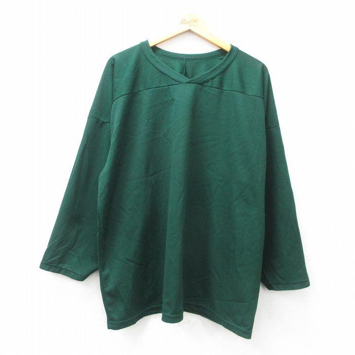 XL/古着 長袖 ビンテージ フットボール Tシャツ メンズ 90s 無地