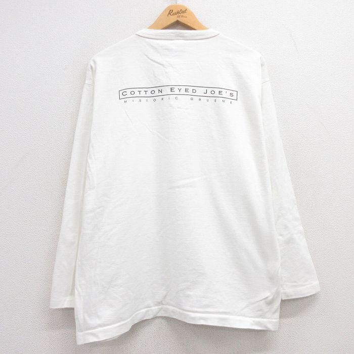 ゲス 90s USA製 プリント 5分袖 シングルステッチ Tシャツ L ホワイト