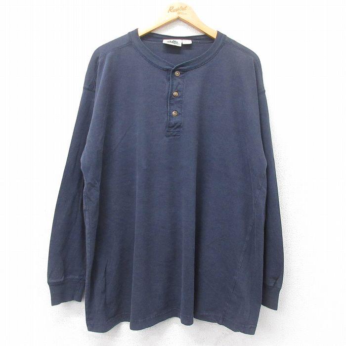 XL/古着 長袖 ビンテージ Tシャツ メンズ 00s 無地 大きいサイズ