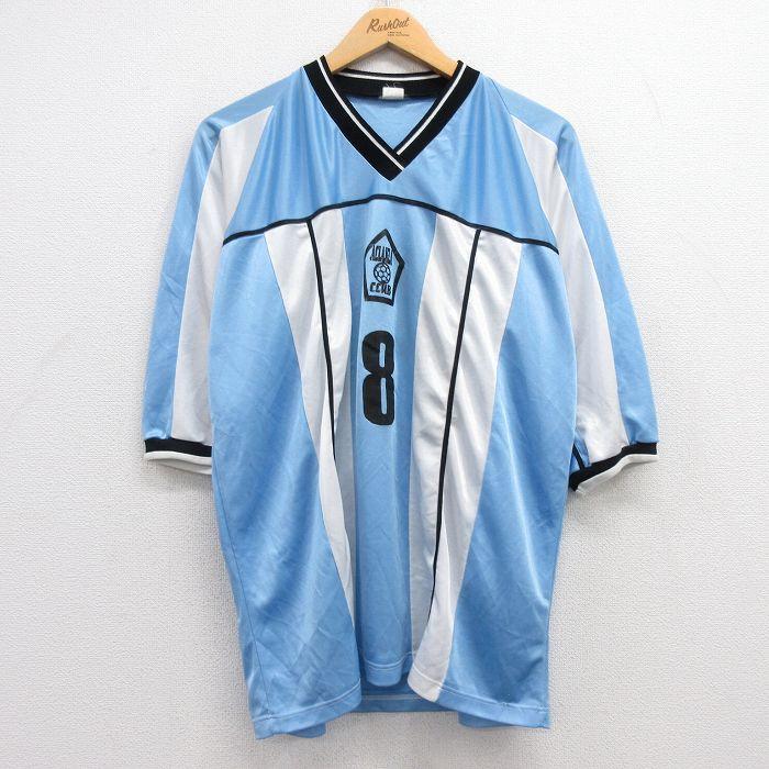 XL/古着 7分袖 ビンテージ サッカー Tシャツ メンズ 90s 8 ラグラン V 