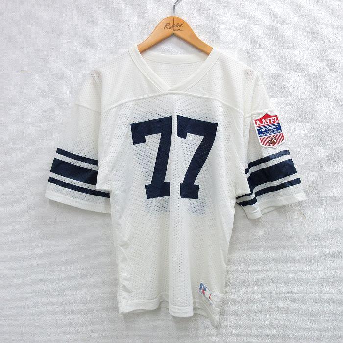 20%OFF】M/古着 ラッセル 半袖 ビンテージ フットボール Tシャツ