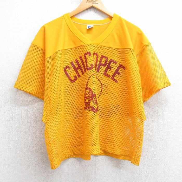 80年代ラッセル　フットボールシャツ XL/古着 ラッセル 半袖 ビンテージ フットボール Tシャツ メンズ 80s