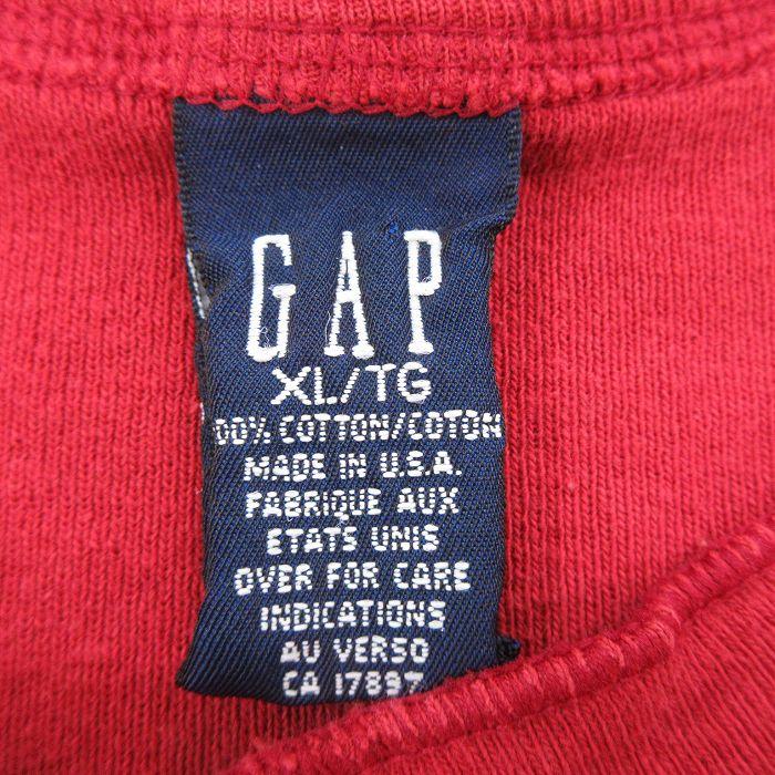GAP（ギャップ） XL/古着 長袖 ビンテージ Tシャツ メンズ 90s 無地