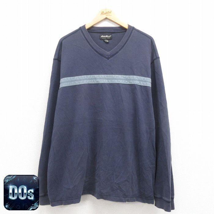 Eddie Bauer（エディーバウアー） XL/古着 長袖 ビンテージ Tシャツ