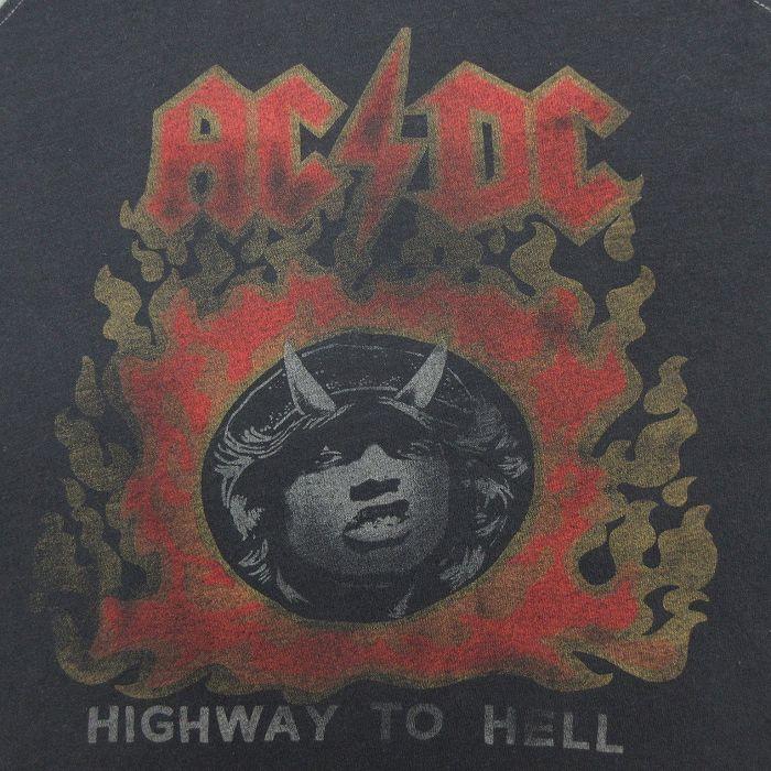 M/古着 ラッキーブランド 7分袖 ロック バンド Tシャツ メンズ AC/DC