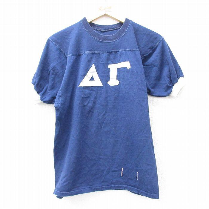 M/古着 半袖 ビンテージ フットボール Tシャツ メンズ 90s