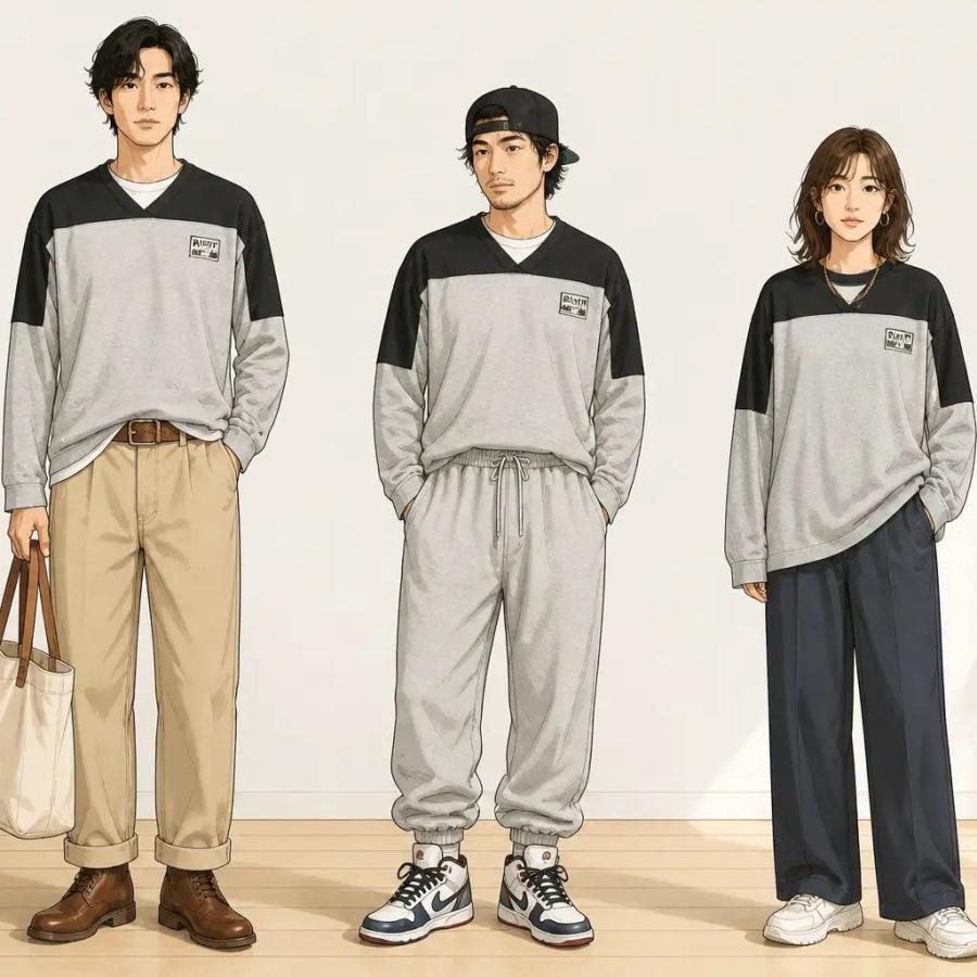 XL/古着 長袖 フットボール Tシャツ メンズ ツートンカラー 大きい