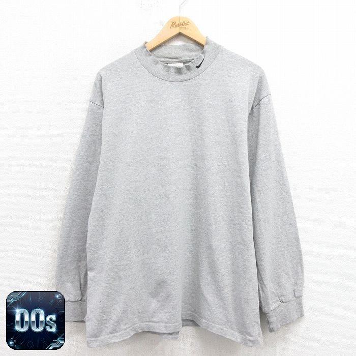 NIKE 長袖Tシャツ グレー　ビンテージ NIKE（ナイキ） L/古着 長袖 ビンテージ Tシャツ メンズ 00s ワン