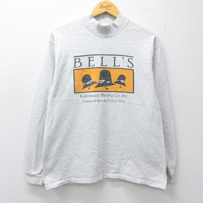 M/古着 長袖 ビンテージ Tシャツ メンズ 90年代 90s BELLS モック