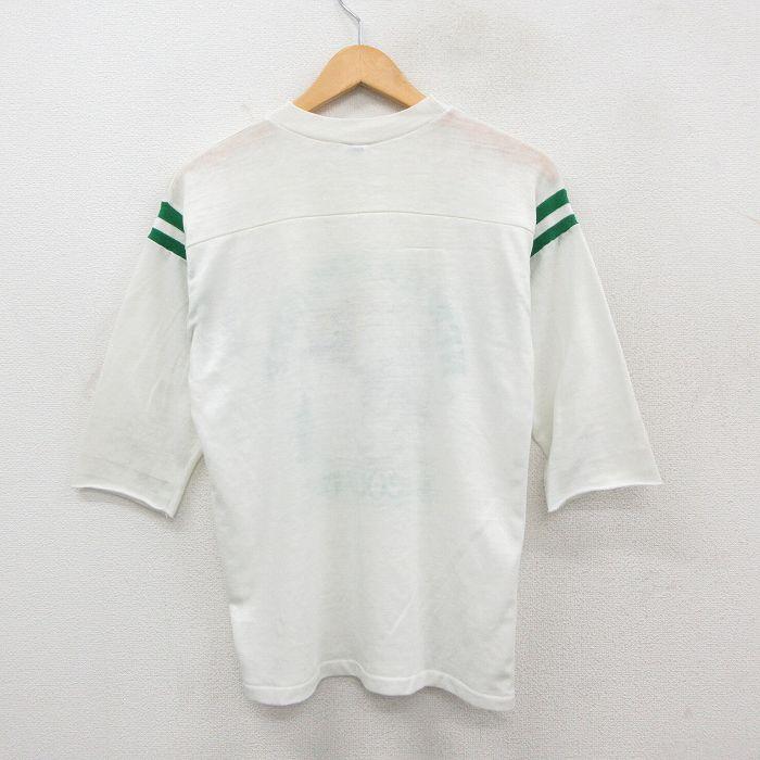 M/古着 ARTEX 7分袖 ビンテージ フットボール Tシャツ メンズ 80年代