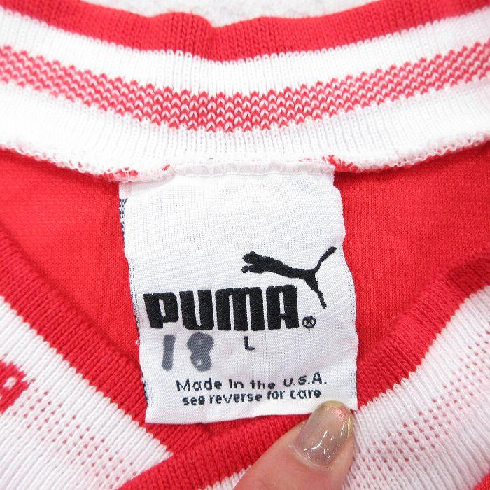 PUMA（プーマ） L/古着 長袖 ビンテージ サッカー Tシャツ メンズ 90